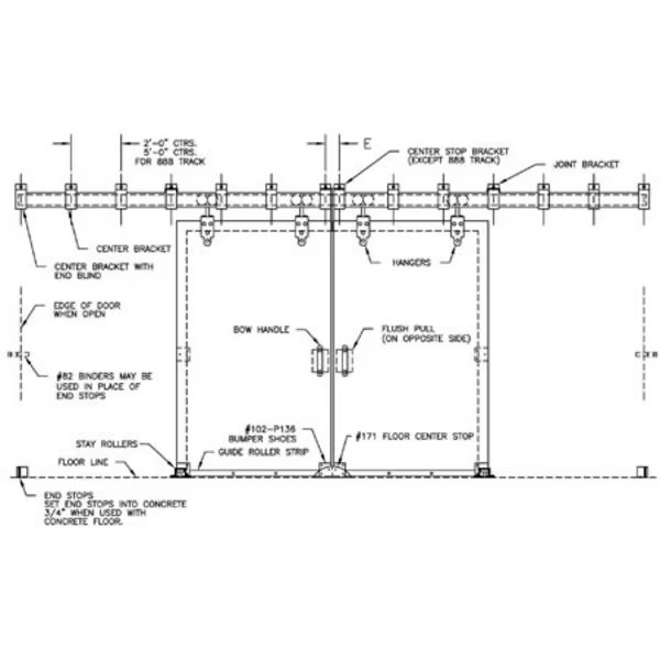 SERIES 2642 HARDWARE SET, 6'-0